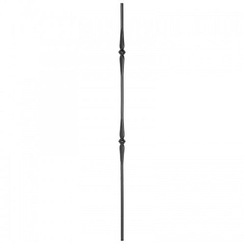 9/16"RD. DOUBLE COLLAR TUBULAR PICKET 44" - SATIN BLACK