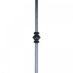 1/2"SQ. Double Collar Tubular Picket 44" - Satin Black