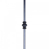 1/2"SQ. Single Collar Tubular Picket 44" - Satin Black