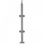 Stainless Steel Round Corner Railing Post for Glass 40"