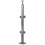 Stainless Steel Square Line Railing Post for Glass 40"