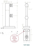 Tilt-Lock Surface Mount Mini Post - Clear Anodized Aluminum